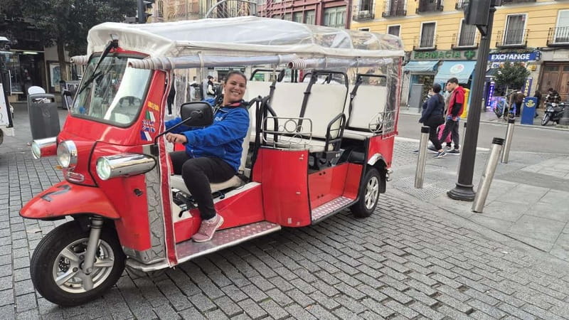 1.5-hour Tuk Tuk Tour in Madrid - La Latina gives the route a local street feel