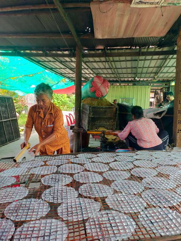 A Day TukTuk Handicrafts Bambootrain Killing&BatCaves,Sunset - The bamboo train through villages and rice fields