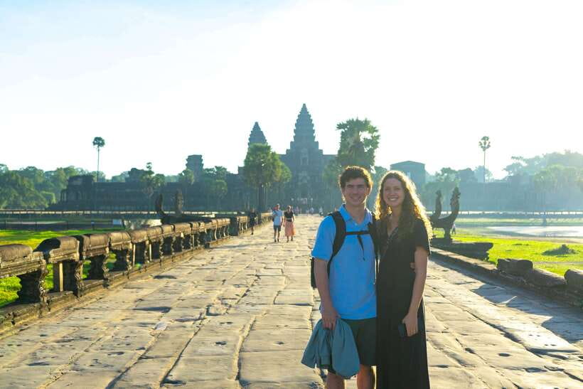 Angkor Wat Sunrise Private Tuk-Tuk Guided Tour - Entering Angkor Thom through the ancient gate