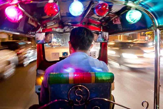 Bangkok by Night Tuk Tuk Tour: Markets, Temples & Food - The Flower Market after nightfall
