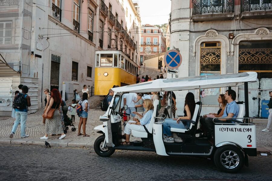 Belém: Private City Tour by Eco Tuk Tuk - The ride from central Lisbon to the 25 de Abril Bridge