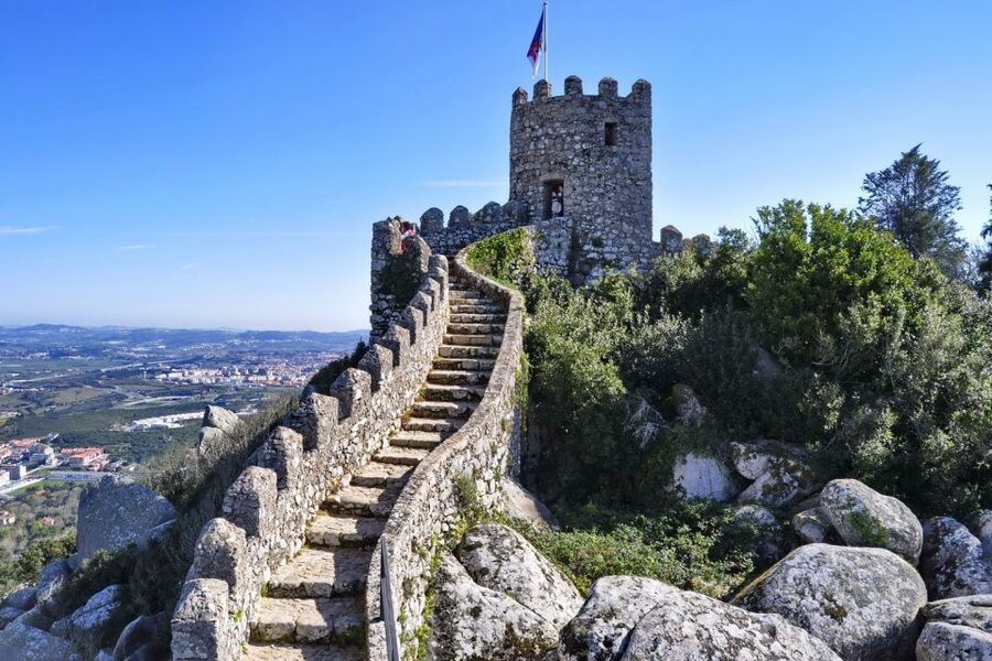 Cascais: City, Cabo da Roca, and Sintra Tuk-Tuk Tour - Sintra and Pena Palace from the road