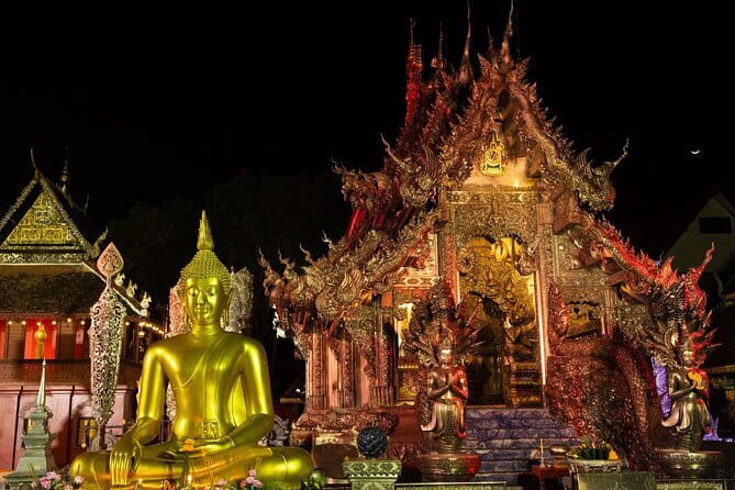 Chiang Mai Temples and Market Tuk Tuk Night Tour - Wat Lok Molee outside the old city walls