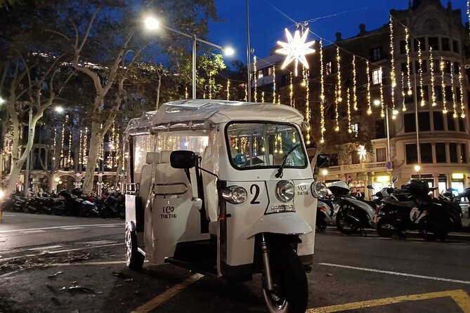 Christmas Lights Tour of Barcelona in Private Eco Tuk Tuk - What the guides add to the hour