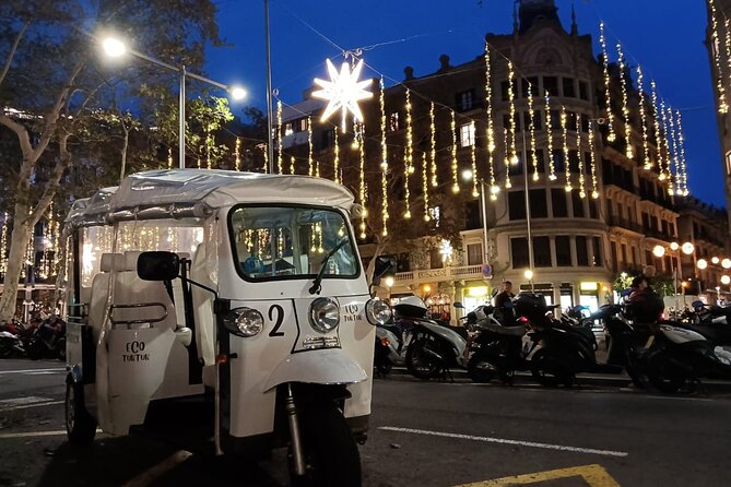 Christmas Lights Tour of Barcelona in Private Eco Tuk Tuk - Winter comfort and weather limits