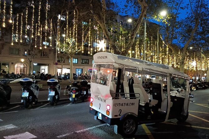 Christmas Lights Tour of Barcelona in Private Eco Tuk Tuk - Starting near Barcelona Nord