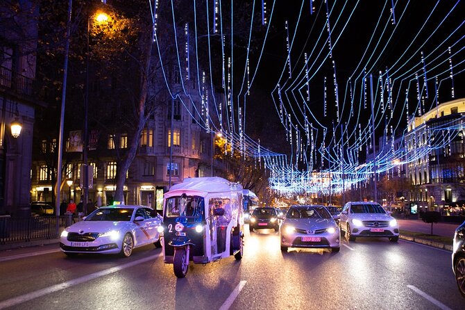 Christmas Lights Tour of Madrid in Eco Tuk Tuk Private - Cibeles, Madrid’s grandest night view