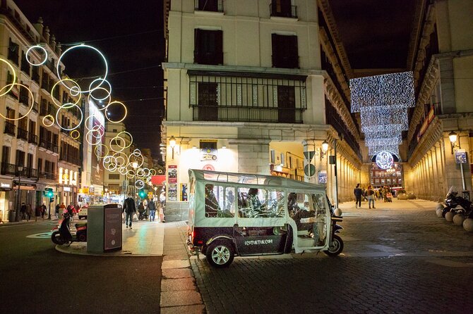 Christmas Lights Tour of Madrid in Eco Tuk Tuk Private - Congress, Neptuno, and the Prado district
