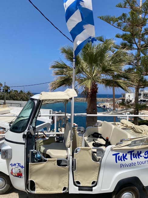 Crete: Malia, Potamos Beach, and Sissi Tuk Tuk Tour - Stalis finishes with another busy beach road