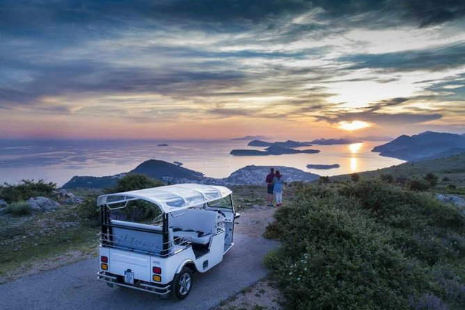 Dubrovnik E-Tuk Tuk Sunset Tour to Mount Srd - Stop one: Franjo Tudjman Bridge and Dubrovnik’s working harbor