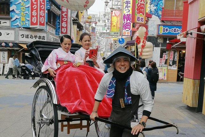 Exiting Rickshaw ride and Kimono experience - Free time in Shinsekai while wearing a kimono
