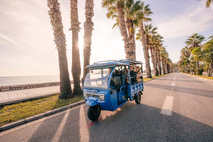Express Tuk-Tuk Tour in Malaga: Gibralfaro Viewpoint and Photography - Starting near the harbor and Centre Pompidou