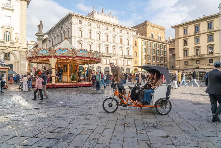 Florence: Private Transport by Rickshaw - Who Will Get the Most From This Ride?
