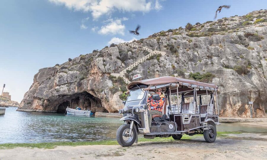 From Malta: Gozo Tuk-Tuk Tour with Comino Mini Cruise - Getting to Gozo by private boat or ferry