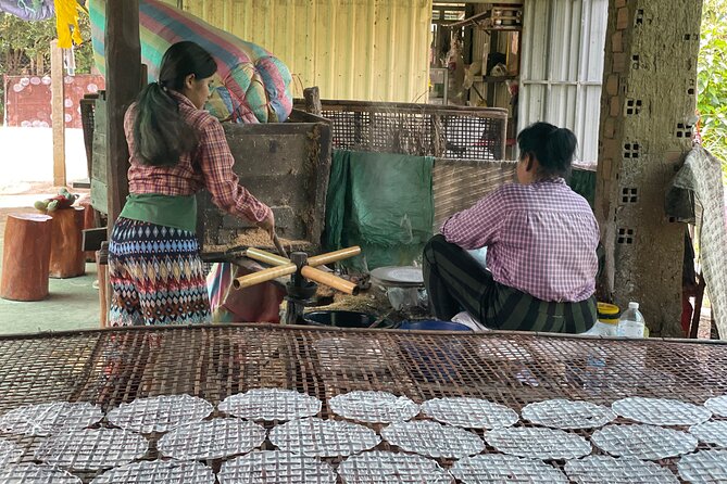 Full day tour by bicycle & tuk tuk,bamboo train,bat cave,villages - Phnom Sampov, the killing cave, and the evening bats