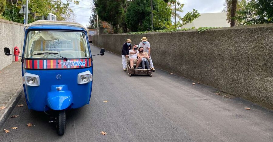 Funchal: Monte Tropical Garden & Toboggan Ride by Tuk Tuk - Climbing from Funchal’s Old Town toward Monte