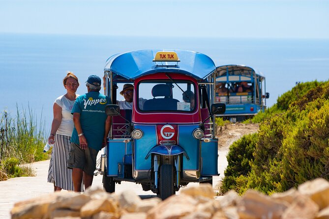 Gozo All Inclusive Chauffeured Tuk Tuk Day Tour - Blue Lagoon - Ta’ Ċenċ Cliffs and the southern coast