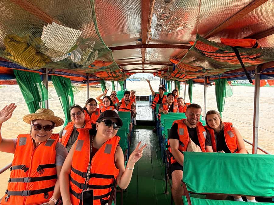 HCM: Authentic Mekong Delta - Boat, TukTuk, Khot Cake Making - A tuk-tuk ride through village lanes