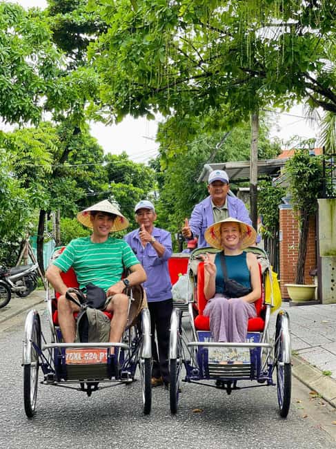 Hue City: Cyclo, Market Tour & Cooking Class at Madam Thu - A cyclo crossing of the Perfume River