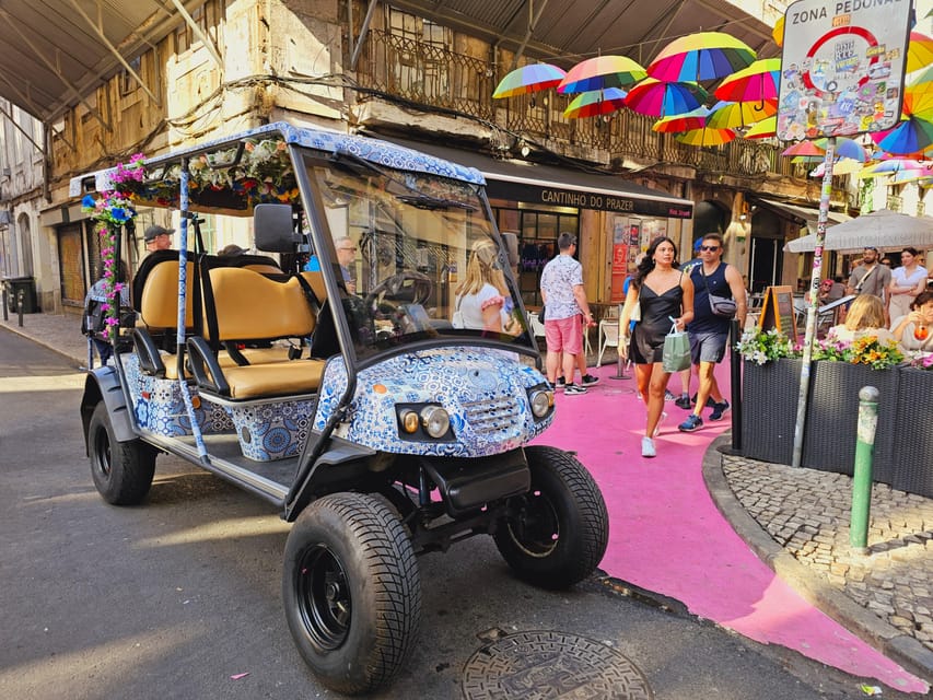 Lisbon: Alfama tour by tuktuk private, up to 90 min - Pink Street and the route toward central Lisbon