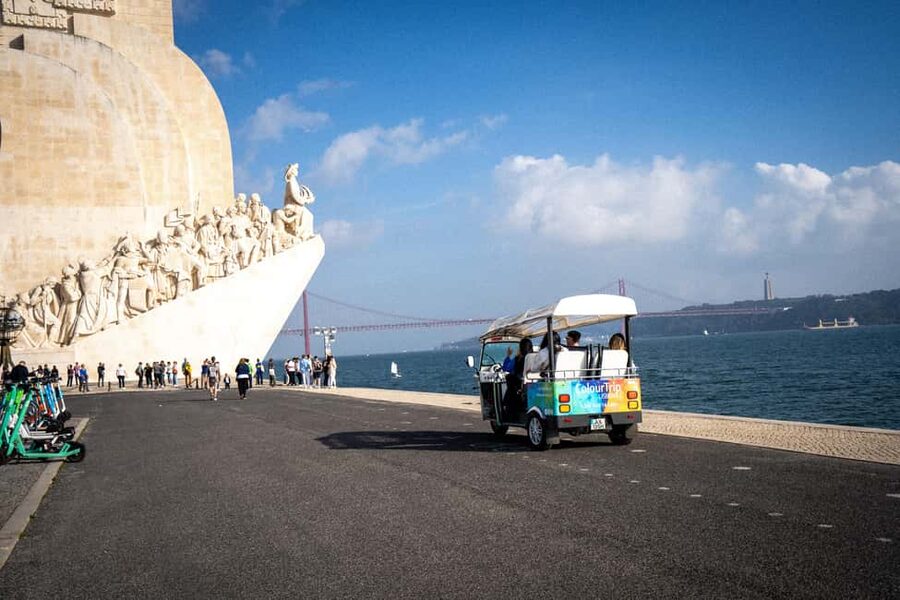 Lisbon: Belem Sightseeing Tour by Tuk Tuk with local guide - Monument to the Discoveries and the strongest commentary