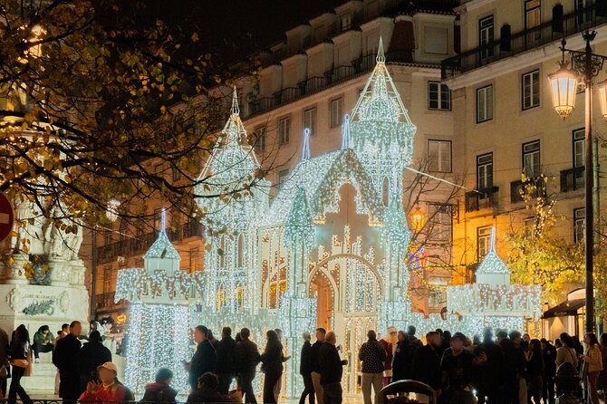 Lisbon Christmas Lights Tuk-Tuk Tour with Local Guide - Rossio Square brings the season to life