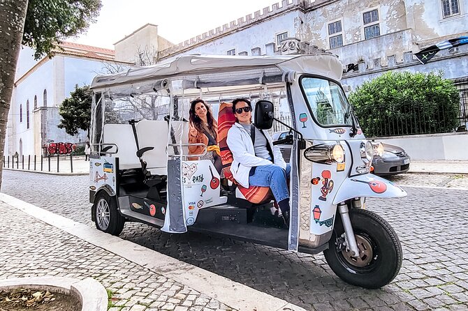 Lisbon Complete Tour! Eco TukTuk Private Guided - Carmo ruins, Santa Justa, and Pink Street