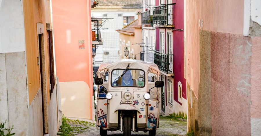 Lisbon: Private Food & Wine City Tour by Eco Tuk Tuk - Chiado, Bairro Alto, and Baixa in one sweep