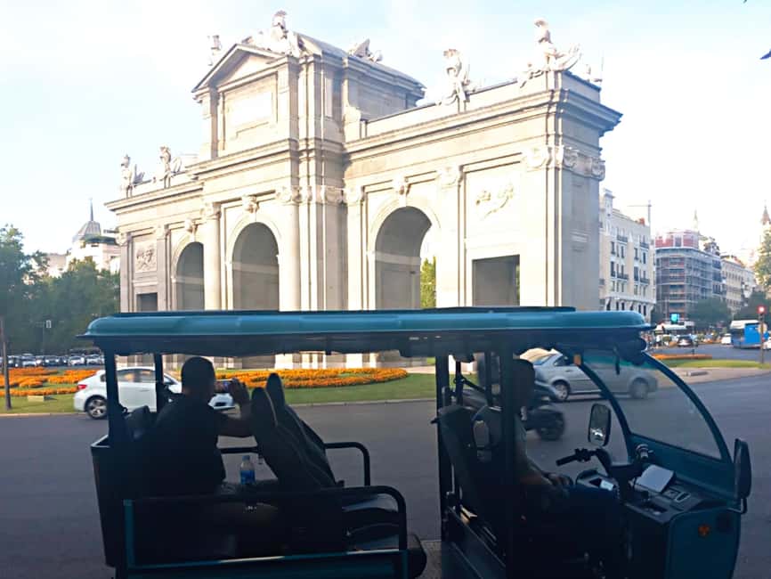 Madrid: Tour with Tuk Tuk Zero: Bernabéu and the Golden Mile. 1h 15min - Plaza Colón and the move toward modern Madrid