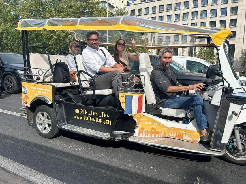 Madrid: Traditional Tour wh Private guide in yellow Tuk Tuk - Key points before you book