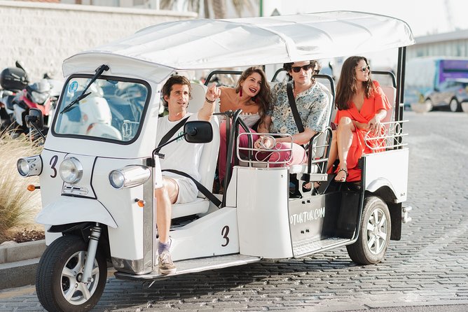 Malaga Expert Tour with Local Guide in Eco Tuk Tuk Private - La Malagueta Beach and the Road East