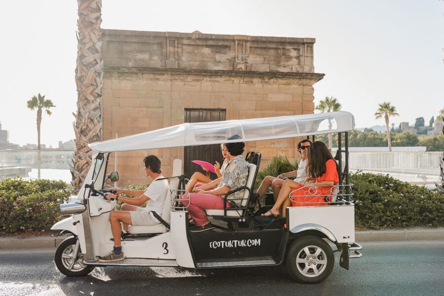 Malaga: Private City Tour by Eco Tuk Tuk - One hour or two hours?