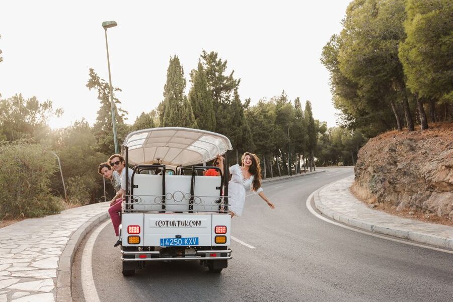 Malaga: Private City Tour by Eco Tuk Tuk - Plaza de la Marina and the return through town