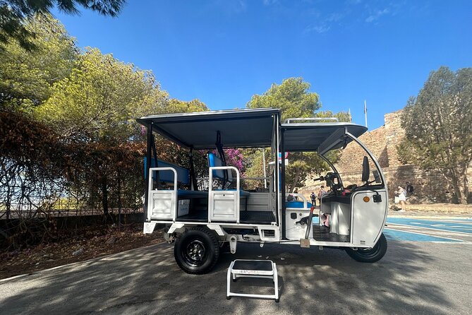 Malaga: Tuk tuk tour - Gardens, the Pompidou Centre, and Muelle Uno
