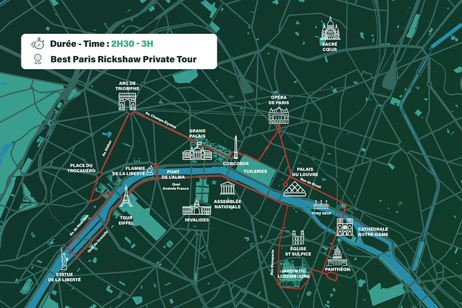 Paris Private Sightseeing Guided Tour by Electric Rickshaw - What the two to three hours really include
