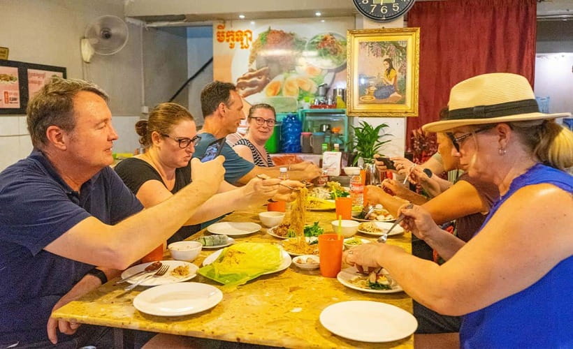 Phnom Penh: Night Foodie Tour by Tuk Tuk with Drinks - First bowl: Cambodian noodles or chicken curry soup