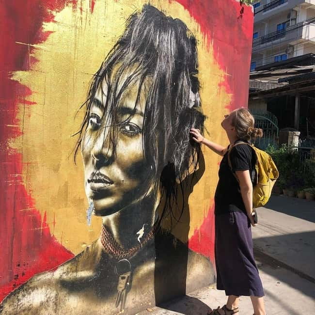 Phnom Penh: Street Art and Noodle Tour by Tuk Tuk - Street Art Around Sangkat Boeung Kak 1