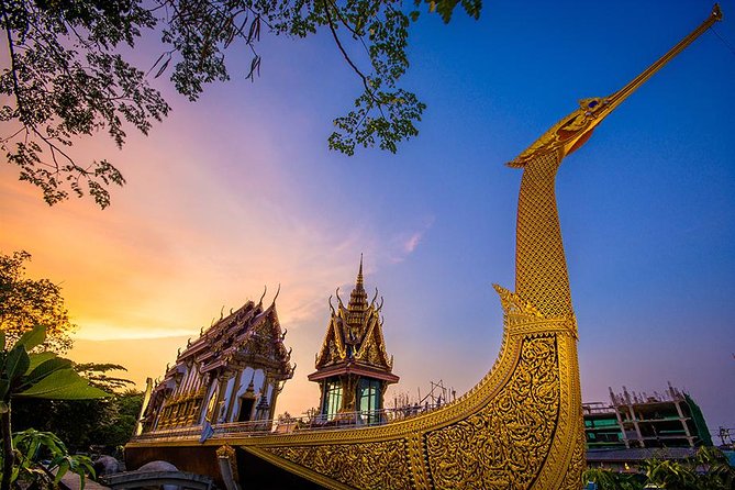 Private Bangkok Tuk Tuk Sunset Long-tail Night Lights - Loha Prasat under night lighting