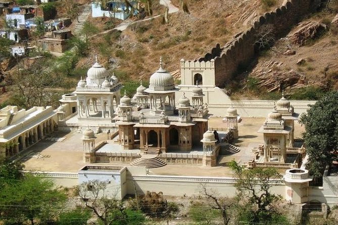 Private Full Day Jaipur Tour by Tuk-Tuk - Royal Gaitor: marble tombs outside the old town