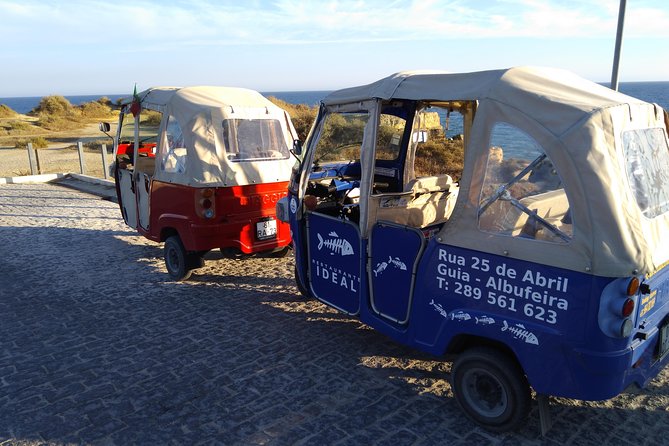 Private Guided Tuk Tuk Tour with pick-up and drop-off in Albufeira - Praia dos Arrifes and the coastal views