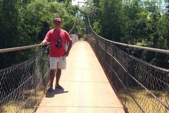 Private Half-Day Tuk Tuk Tour in Battambang - Crossing the hanging bridge in Battambang