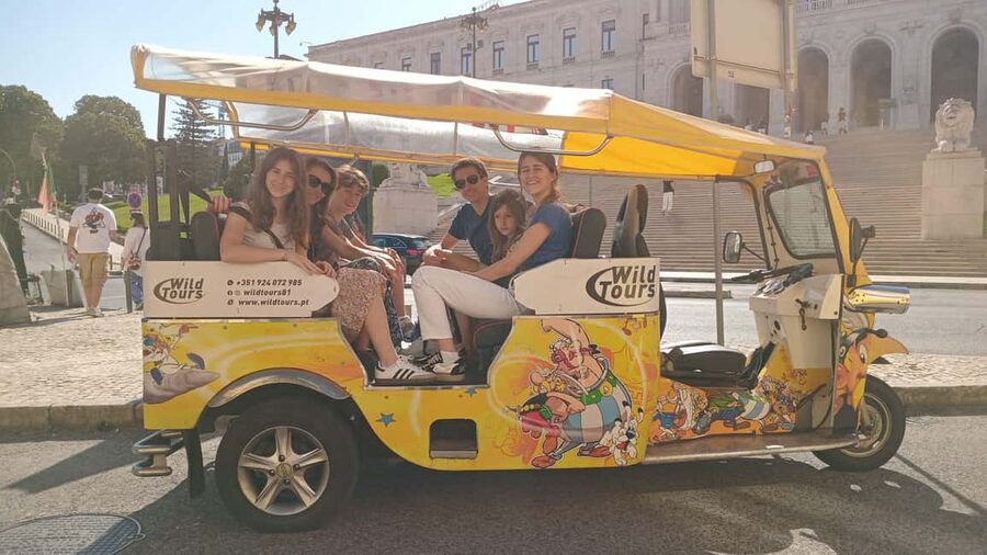 Private tours of Lisbon in 100% electric tuk-tuks - Starting points at Hard Rock Cafe or Sophia