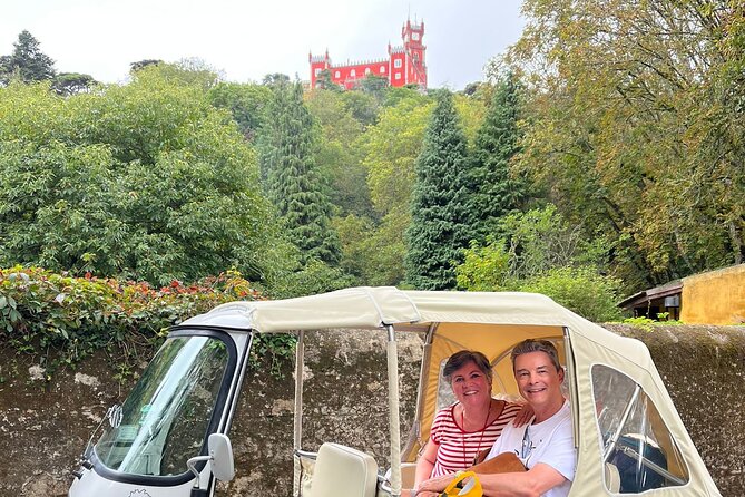 Private Tuk Tuk Tour of Sintra and Beaches in 2.5h - Pena Palace from the mountain viewpoint