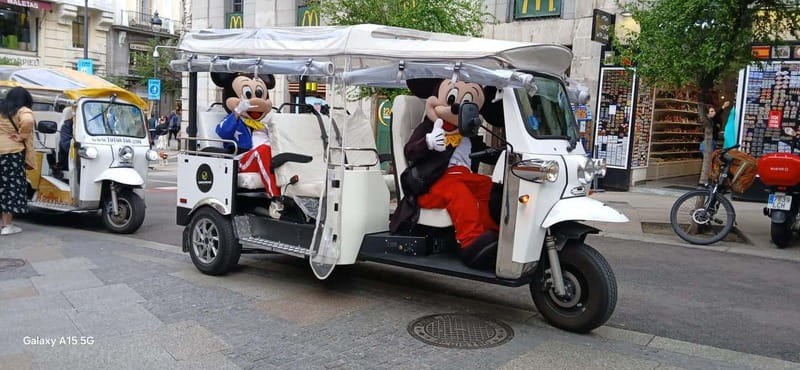 "See Madrid Differently: A Premium Private Tuk Tuk Ride" - Colón, Neptune, Bernabeu, and Las Ventas
