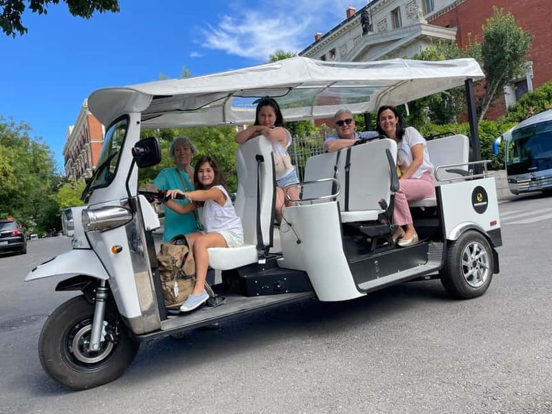 "See Madrid Differently: A Premium Private Tuk Tuk Ride" - Comfort, access, pets, and weather