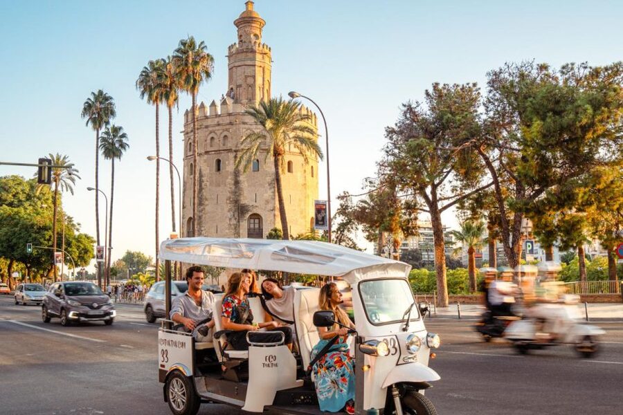 Seville: Private City Tour by Eco Tuk Tuk - One hour or two hours?