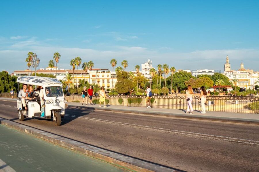 Seville: Private City Tour by Eco Tuk Tuk - Plaza de España, the essential stop