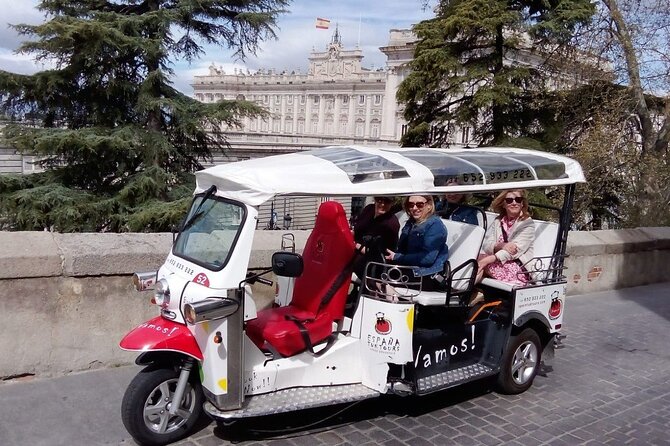 Tour Madrid in 2 hours! Electric Tuk - Fast, Fun, and Exclusive - Puerta de Alcalá, Las Ventas, and Salamanca