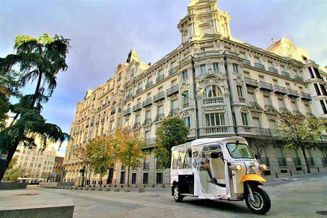 Tour of Historic and Modern Madrid with a guide in a yellow tuk tuk - Why this tuk-tuk ride makes sense in Madrid