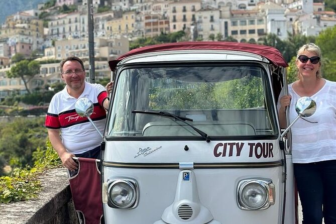 Tour of Vietri and its villages on board the Ape Calessino (tuktuk) - Marina di Vietri: colorful houses by the water